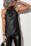 Florcoo Halter Sexy Sequined Vest Tops(3 colors)