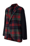 Florcoo OL Winter Street Style Plaid Coat