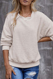 Florcoo Teddy Plush Sweater Casual Tops