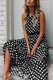 Florcoo Polka Dot Round Neck Dress（5 colors）