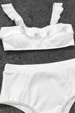 Florcoo High Waist Ruffled Bikini Set(3 Colors)