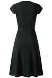 Florcoo O Neck Dress with Belt(3 Colors)