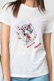 Florcoo Round Neck Carton Print Loose T-shirt