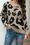 Florcoo Loose Style Leopard Sweater