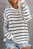 Florcoo Loose grid Round Neck Sweater