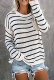Florcoo Loose grid Round Neck Sweater