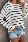 Florcoo Loose grid Round Neck Sweater