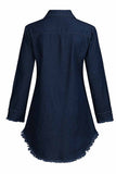 Florcoo Loose Button Design 4 Colors Denim Dress（4 colors）