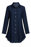 Florcoo Loose Button Design 4 Colors Denim Dress（4 colors）
