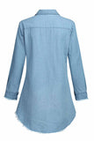 Florcoo Loose Button Design 4 Colors Denim Dress（4 colors）