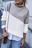 Florcoo Loose Round Contrast Sweater(2 Colors)