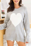 Florcoo Loose Heart Shaped Sweater (3 Colors)