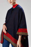 Florcoo Contrast Loose Cloak Tops