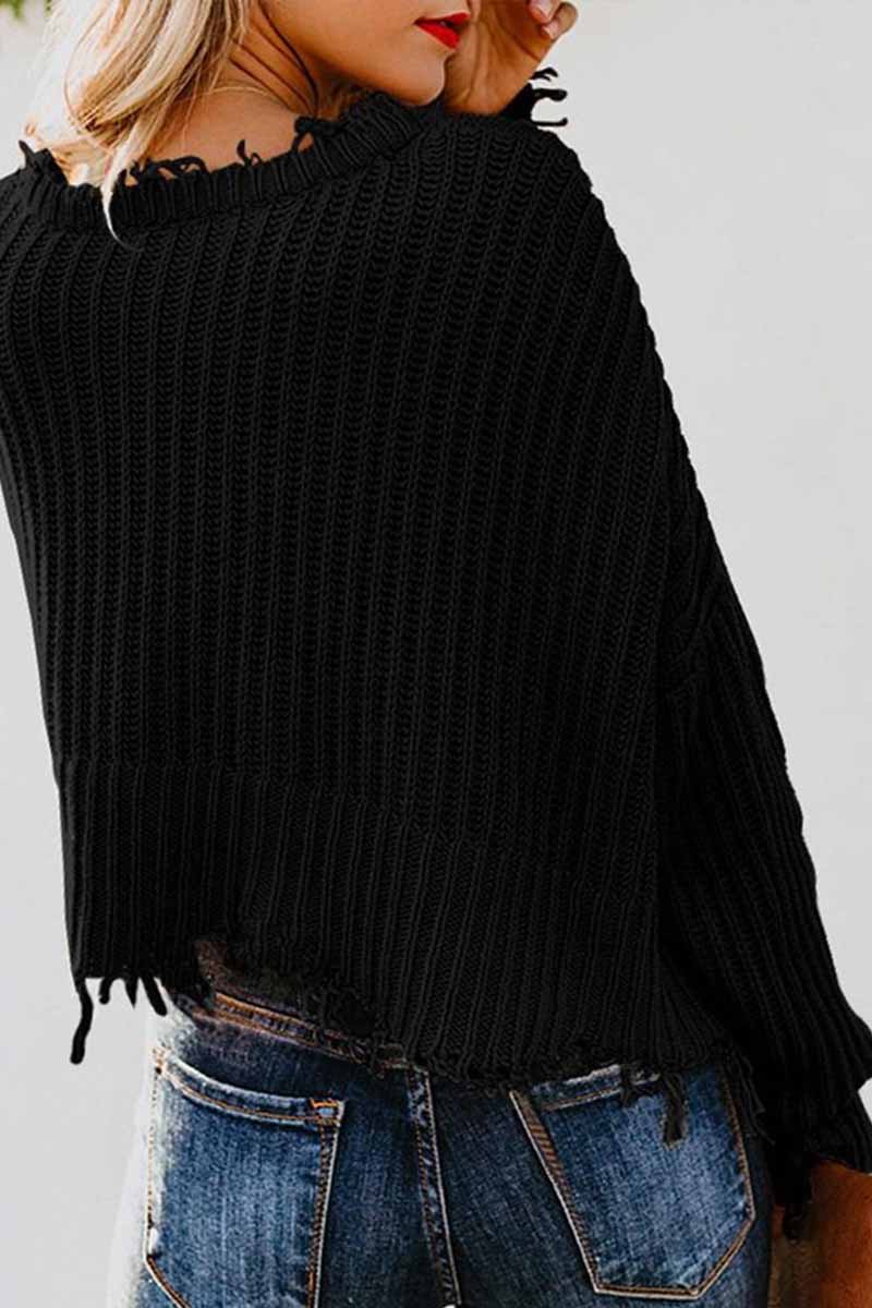 Florcoo V Neck Winter Knit Sweater 3 Colors(4 colors)