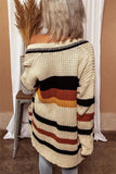 FLorcoo Long Sleeve Loose V-Neck Cardigan Sweater