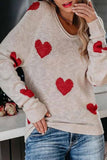 Florcoo Loose V-Neck Love Knitted Sweater(5 colors)