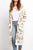 Florcoo Leopard Print Sweet Comfy Cardigan Tops Sweater(3 Colors)