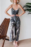 Florcoo Loose Tie-dye Cute Jumpsuit