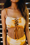 Florcoo Bandage Light Yellow Bikini Set