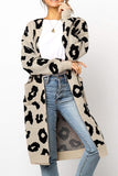 Florcoo Leopard Print Sweet Comfy Cardigan Tops Sweater(3 Colors)