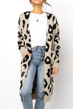 Florcoo Leopard Print Sweet Comfy Cardigan Tops Sweater(3 Colors)